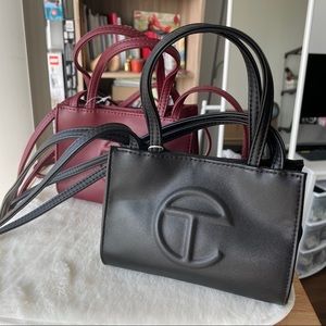 Brand New TELFAR Bag Small [black & burgundy]